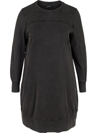 Sweatkleid aus Baumwolle, Grey, Packshot image number 0