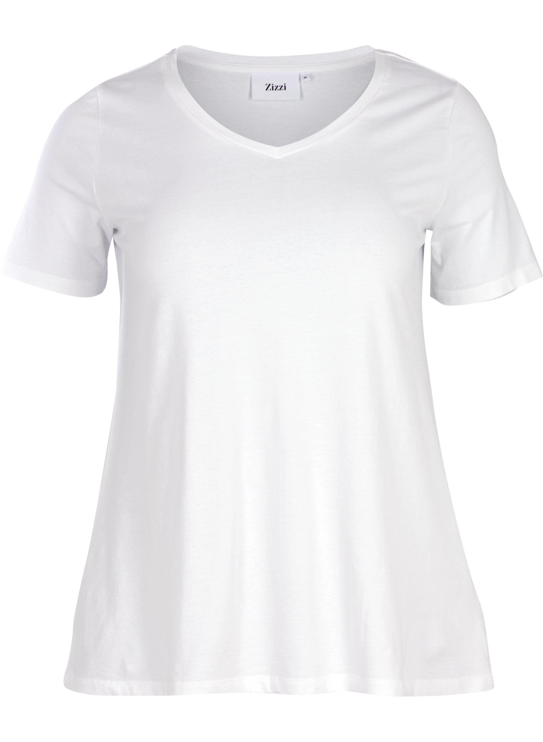 Zizzi Basic T-Shirt, Wei&szlig;, Packshot image number 0