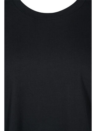 Baumwollbluse mit breiten 2/4-Ärmeln, Black, Packshot image number 2