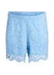 Shorts aus Spitze mit hoher Taille und Taschen, Blau, Packshot image number 0