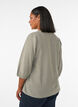 Gemusterte Bluse aus Viskose mit 3/4-&Auml;rmeln, Gr&uuml;n, Model image number 2