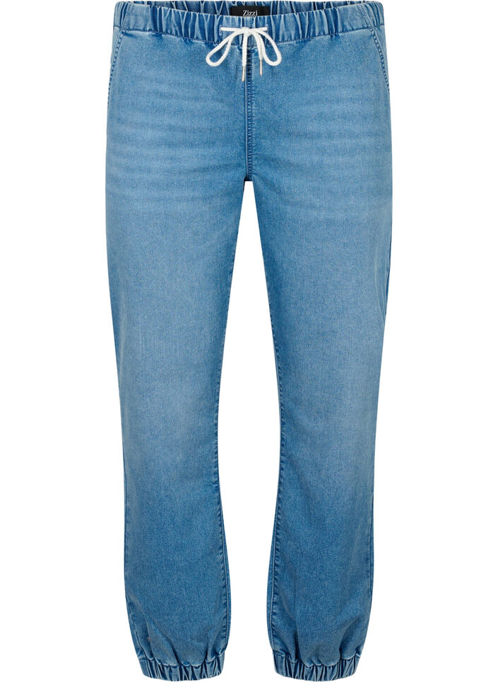 Jeans-Jogginghose mit Taschen, Blau, Packshot image number 0