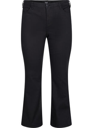 Ellen Bootcut Jeans mit hoher Taille, Black, Packshot image number 0