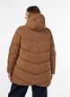 Mittellange Steppjacke mit Kapuze, Braun, Model image number 2