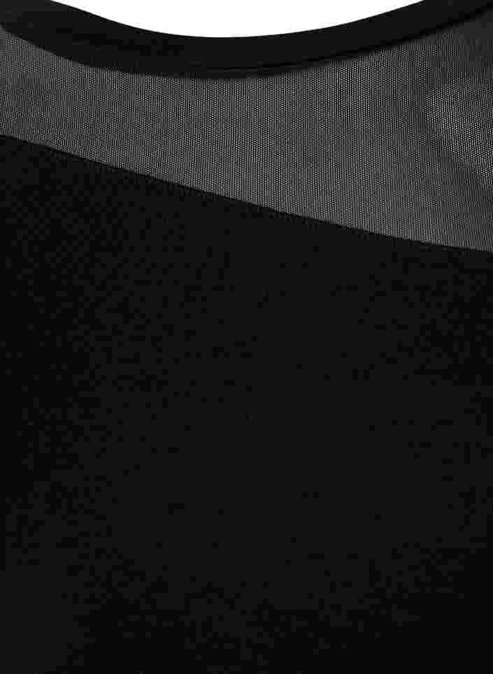 Trainingsshirt mit Mesh und Langarm, Black, Packshot image number 3