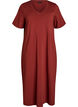 Midi-T-Shirtkleid mit V-Ausschnitt, Rot, Packshot image number 0