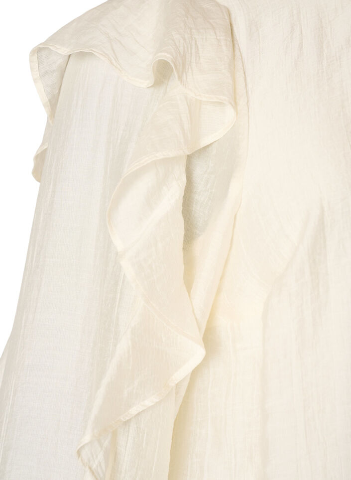 Ballonbluse mit R&uuml;schen, Vanille, Packshot image number 3