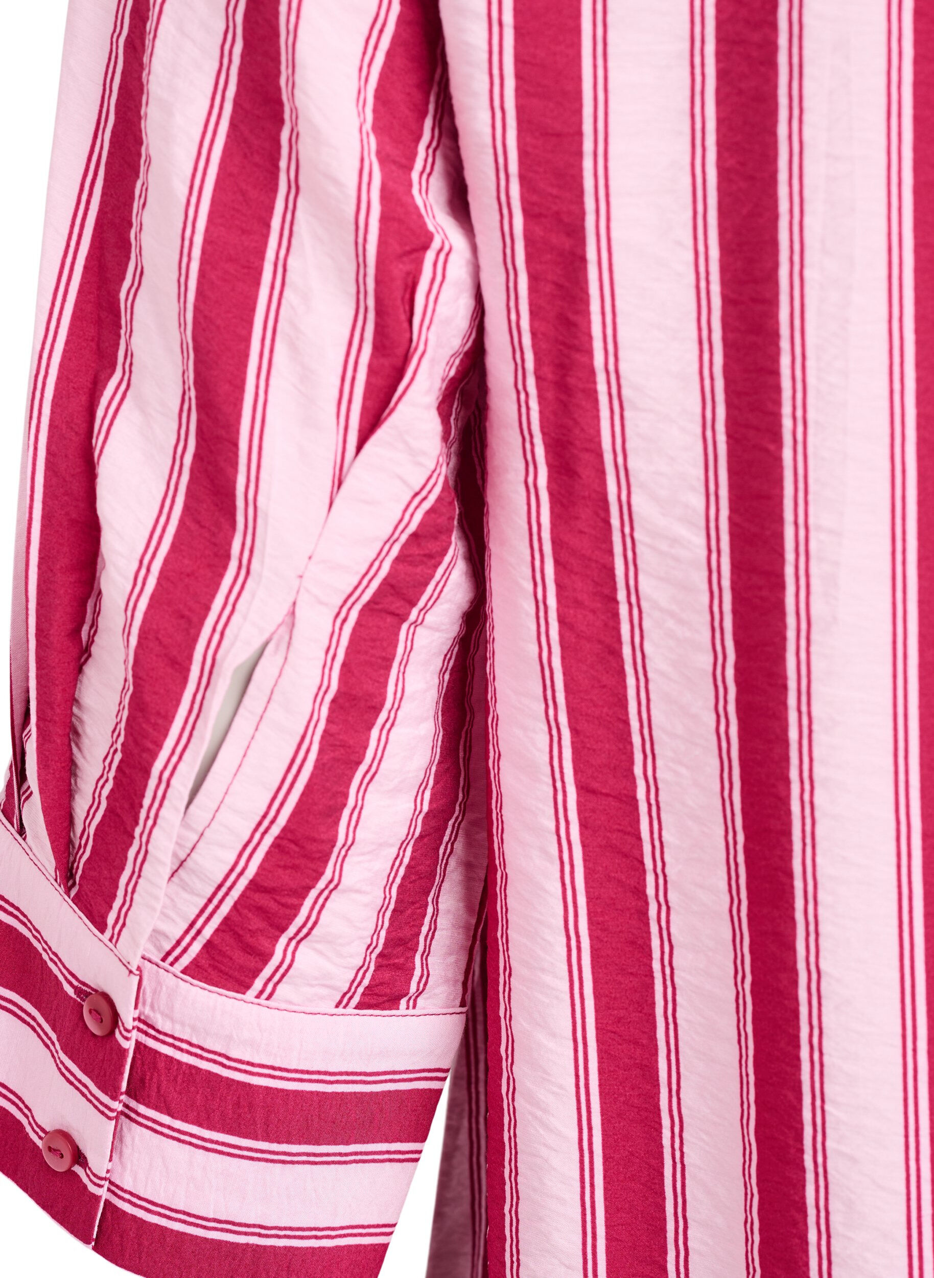 Zizzi Kleid mit Kragen und Brusttasche, Pink, Packshot image number 3