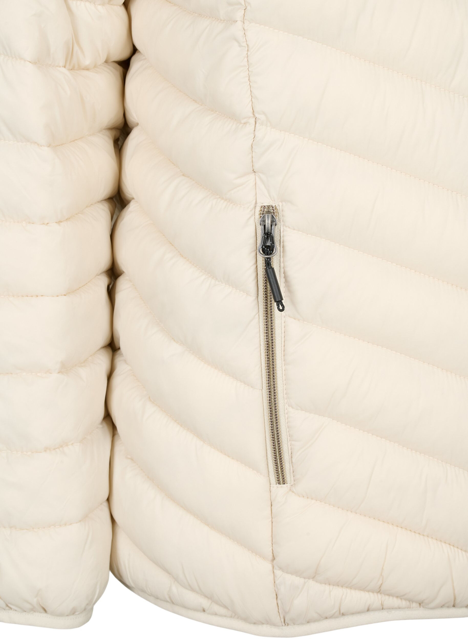 Zizzi Leichte Steppjacke mit Kapuze, Beige, Packshot image number 3