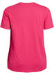 Kurz&auml;rmliges T-Shirt mit V-Ausschnitt, Pink, Packshot image number 1