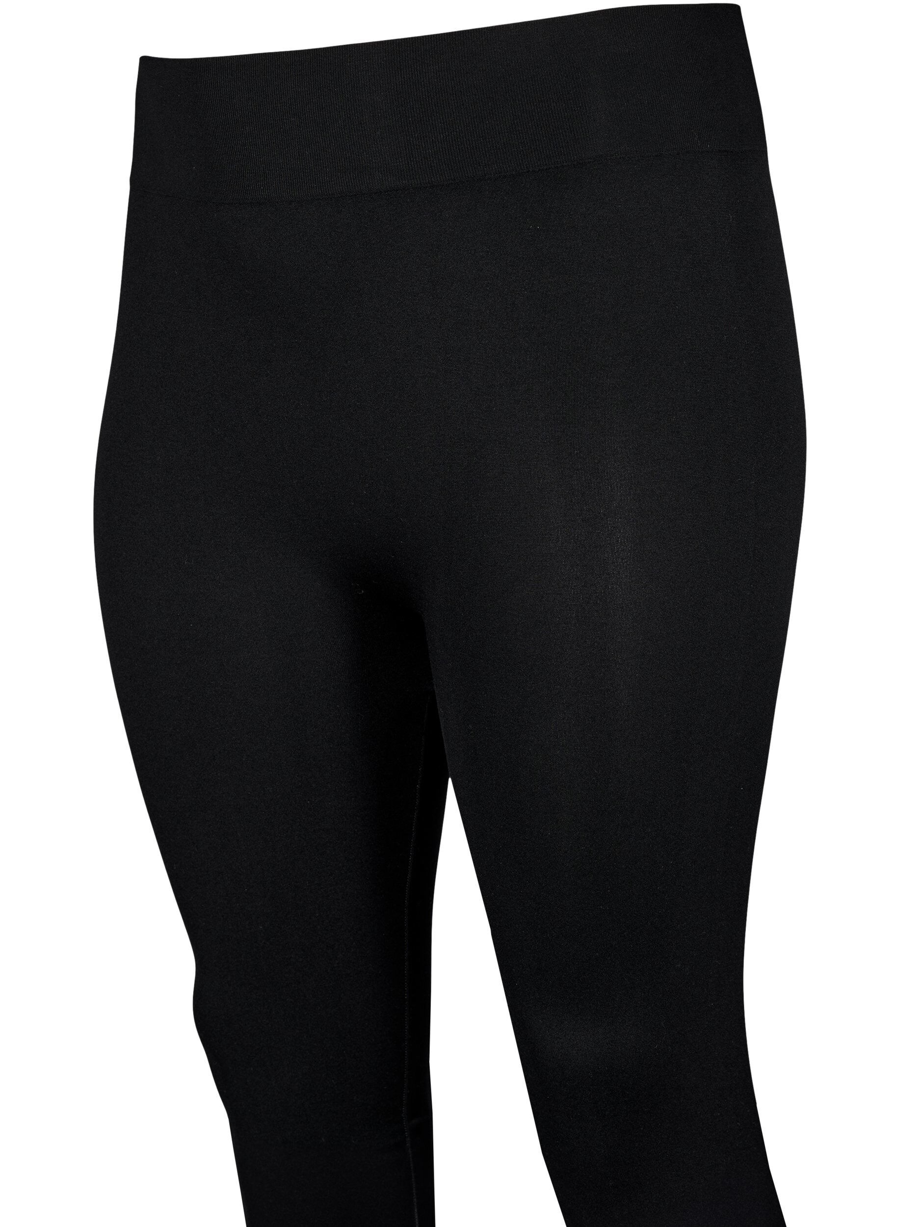 Zizzi Nahtlose Basic-Leggings, Schwarz, Packshot image number 3