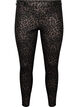 Beschichtete Leggings mit Leopardenmuster und verkürzter Länge, Braun, Packshot image number 0