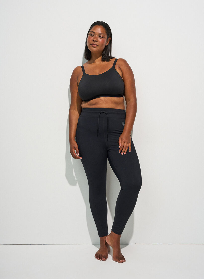 7/8-Trainingstights mit Taschen, Schwarz, Model image number 1