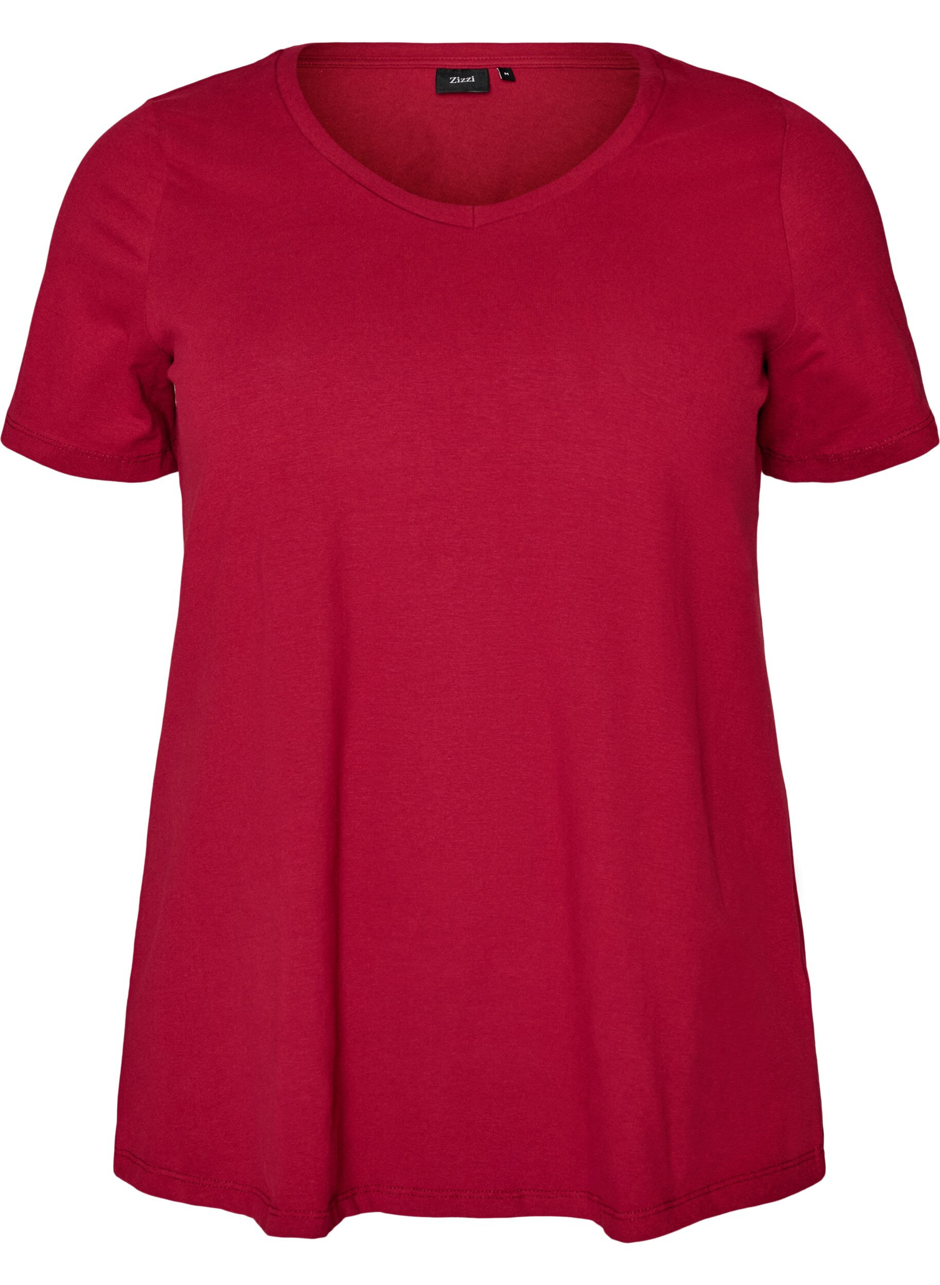 Einfarbiges basic T-Shirt aus Baumwolle