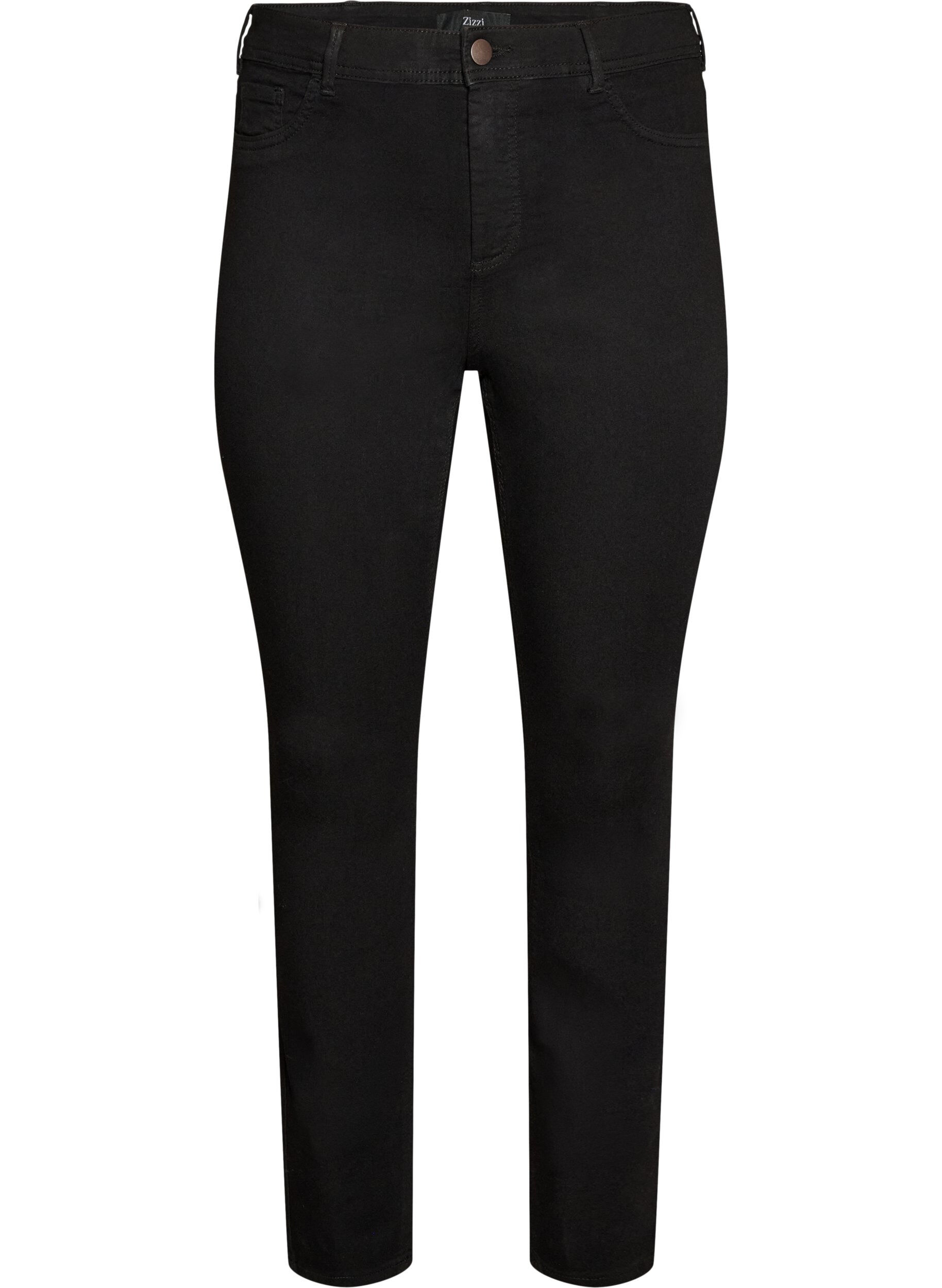 ZizziAmy Super Slim Fit Jeans mit hoher Taille, Schwarz, Packshot image number 0