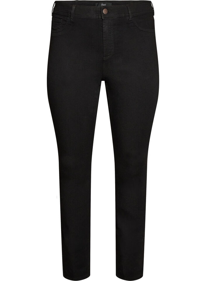 Amy Super Slim Fit Jeans mit hoher Taille, Schwarz, Packshot image number 0