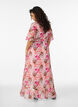 Maxikleid aus Chiffon mit V-Ausschnitt und R&uuml;schensaum, , Model image number 1