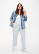 Kurze Denim-Jacke aus Baumwolle, Light blue denim, Model image number 2