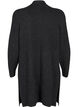 FLASH - Gerippter Cardigan mit Schlitzen, Dark Grey Melange, Packshot image number 1
