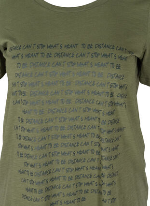 T-Shirt mit Print aus Bio-Baumwolle, Thyme Melange, Packshot image number 2