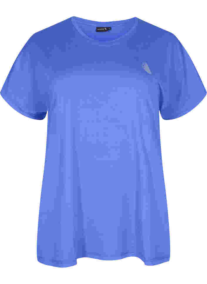 Einfarbiges Trainings-T-Shirt, Dazzling Blue, Packshot image number 0