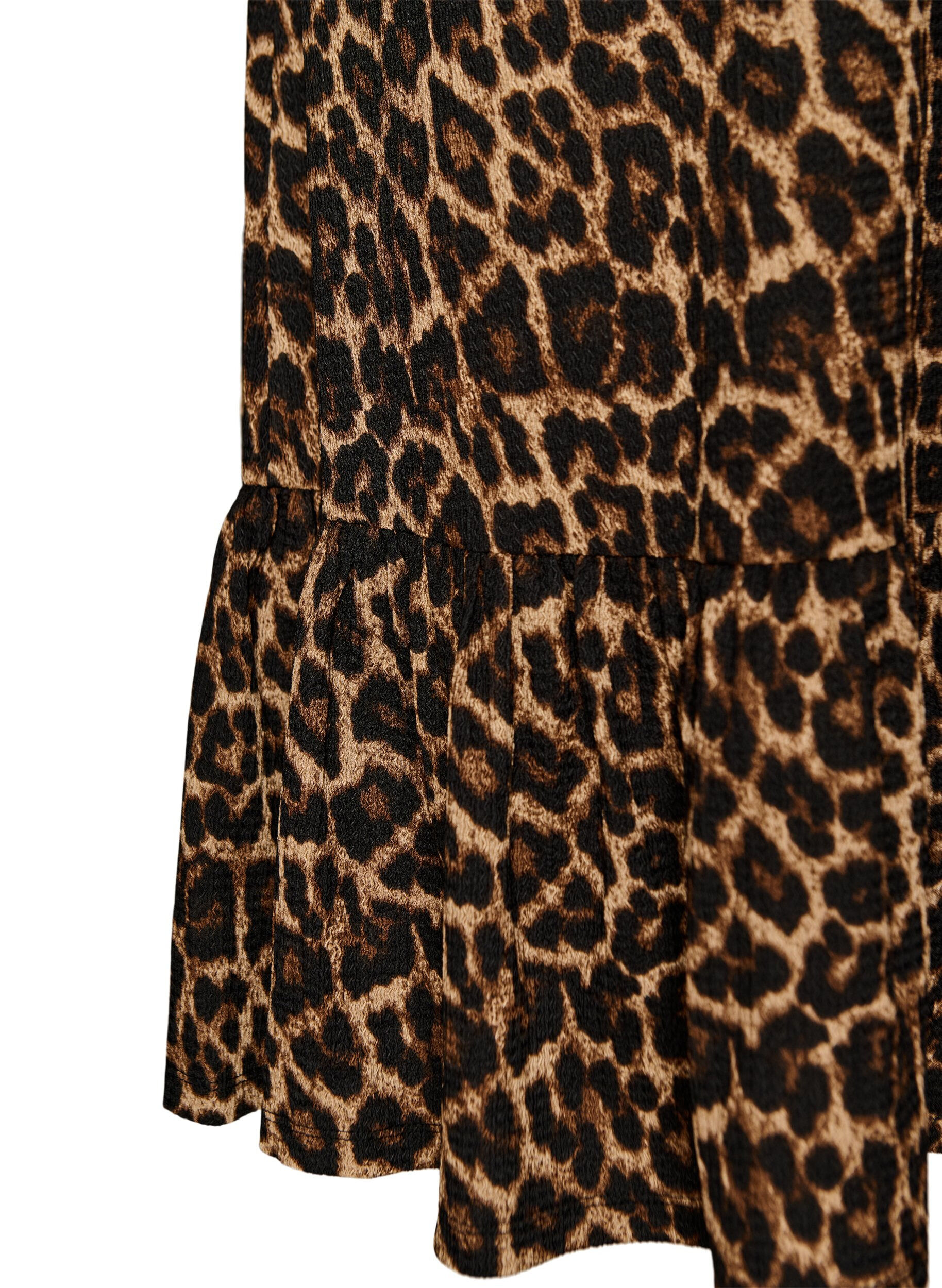 Zizzi Langer Rock mit Bindeg&uuml;rtel und R&uuml;schensaum, Schwarz, Packshot image number 3