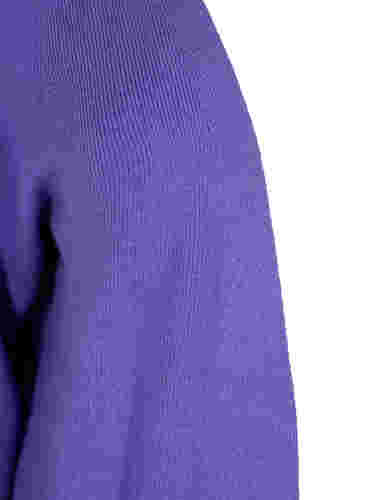 Lange Strickjacke mit Ballonärmeln, Purple Opulence, Packshot image number 2