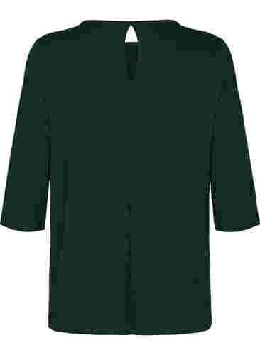 Bluse mit 3/4 Ärmeln und V-Ausschnitt, Scarab, Packshot image number 1
