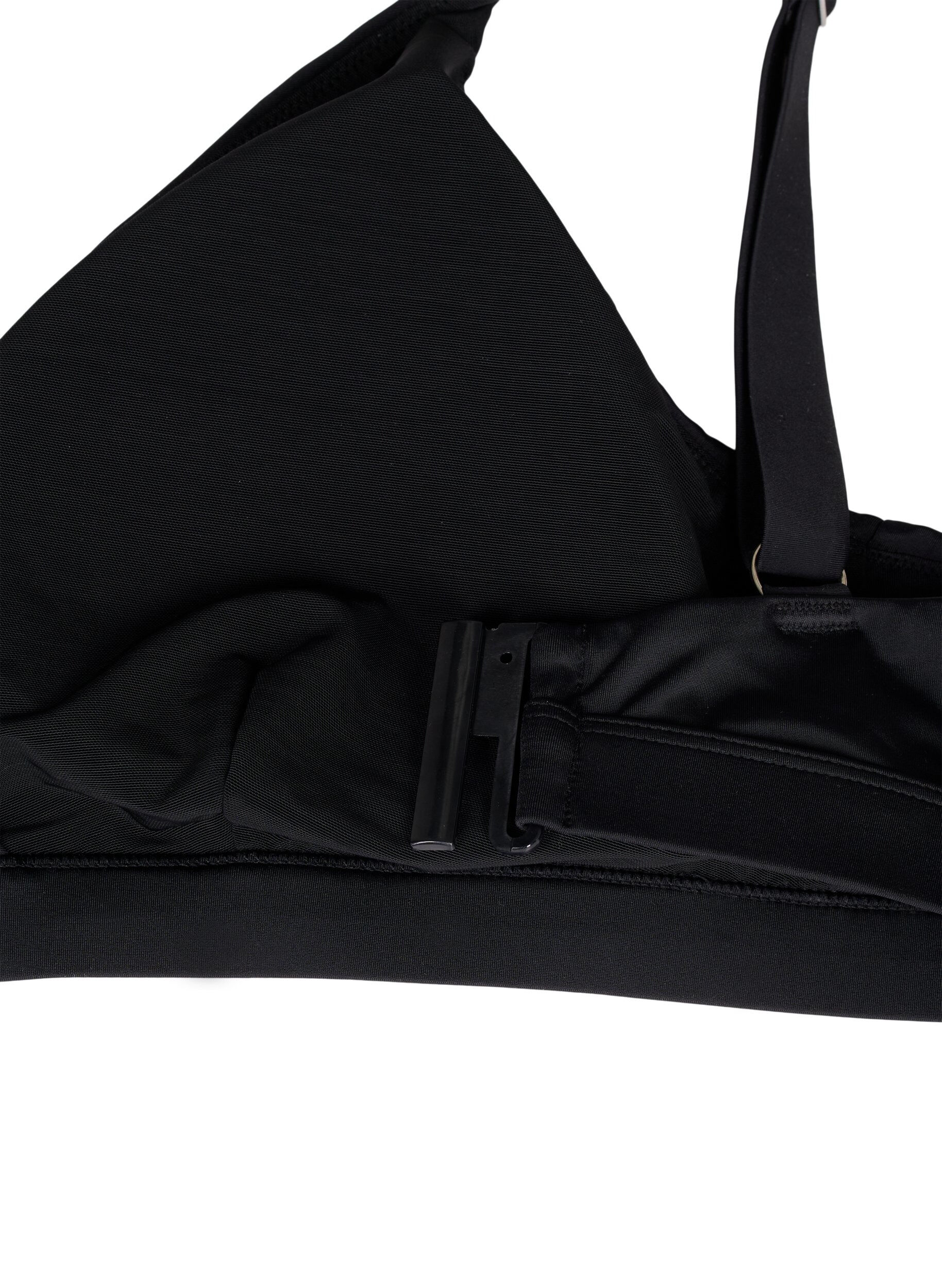 Zizzi Triangel-Bikinioberteil mit Wickeldetail, Schwarz, Packshot image number 3