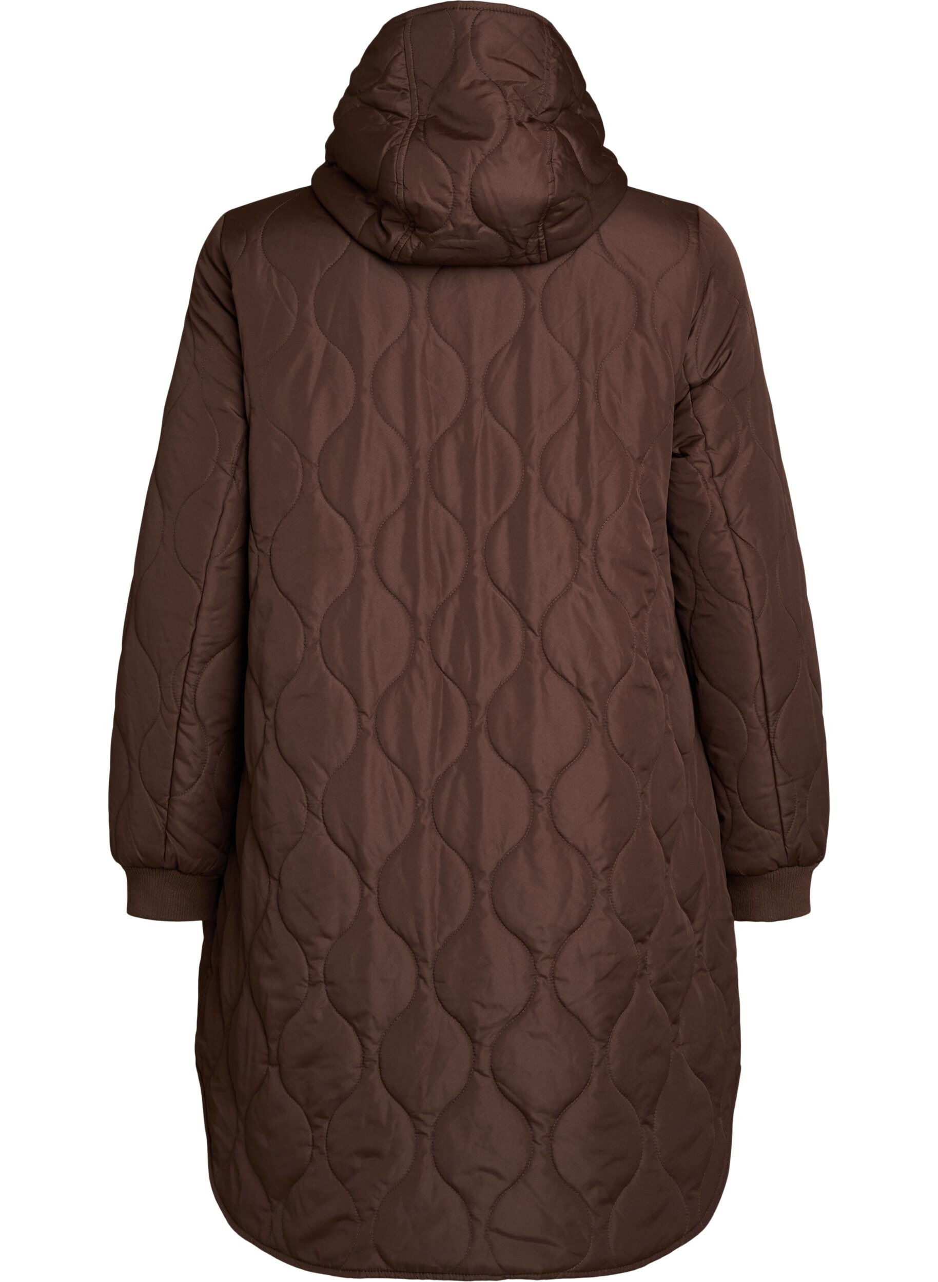 ZizziMittellange Steppjacke mit Kapuze, 1682, Packshot image number 1