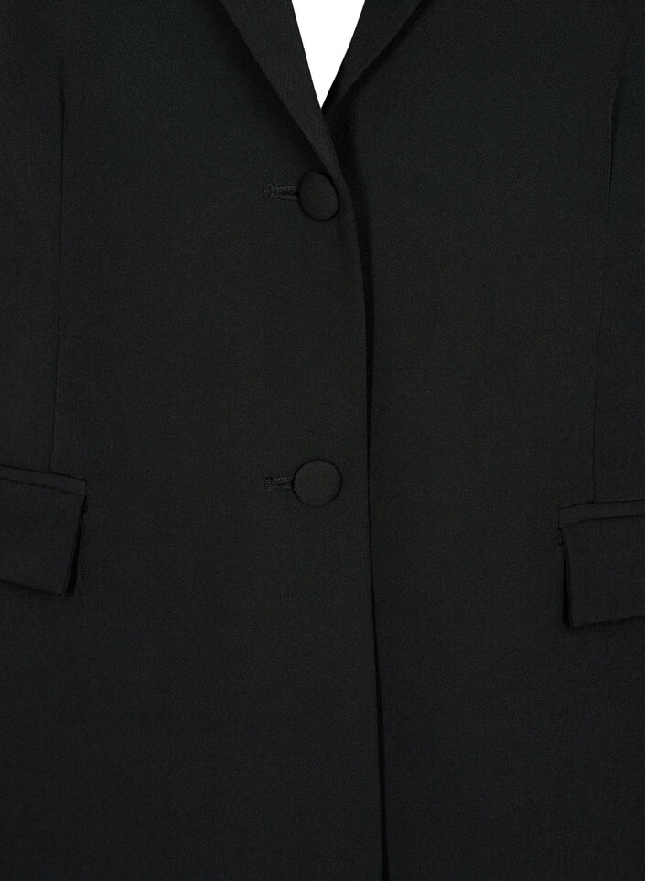 Klassischer Blazer mit Knopfverschluss, Schwarz, Packshot image number 2