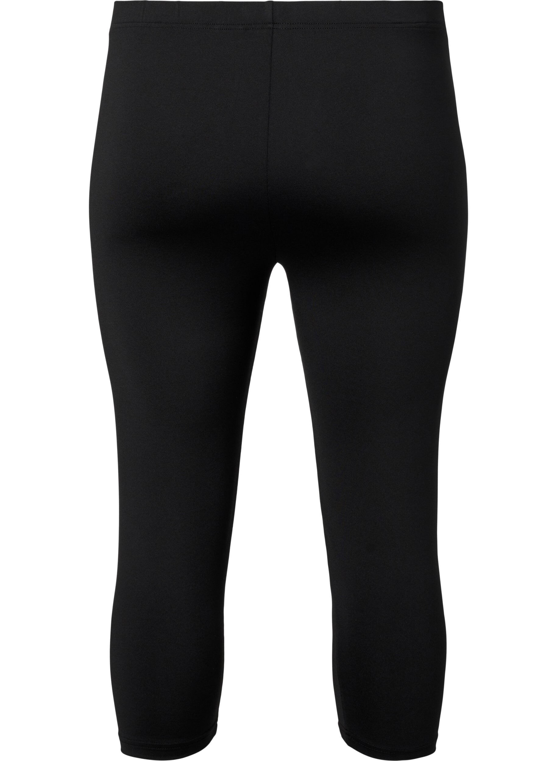 Zizzi 2er-Pack 3/4 Leggings, Black / LEO AOP, Packshot image number 1