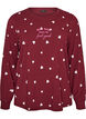 Nachtbluse mit Print, Rot, Packshot image number 0