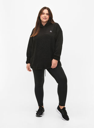 Sportliches Sweatshirt mit Kapuze, Black, Model image number 3