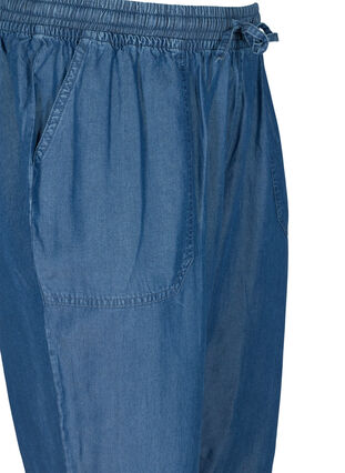 Lockere Hose aus Lyocell, Medium Blue Denim, Packshot image number 2