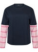 T-Shirt mit sportlichem Lagenlook, Blau, Packshot image number 0