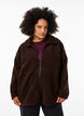 Sportliche Teddyfleece-Jacke mit Reißverschluss, Braun, Model image number 0
