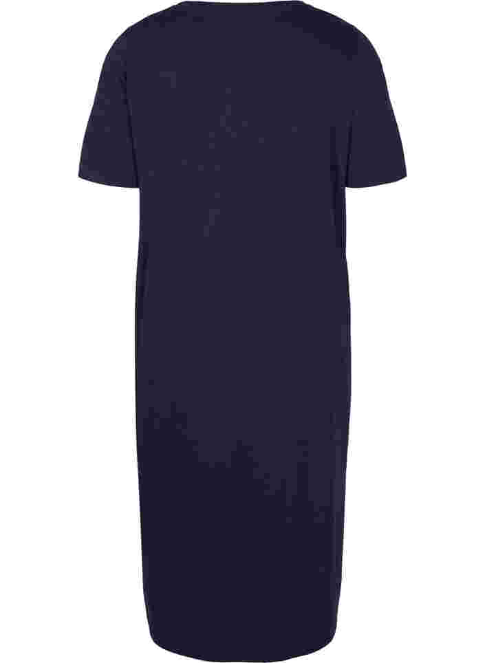 T-Shirt-Kleid aus Baumwolle mit Schlitz, Night Sky, Packshot image number 1
