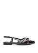 Slingback mit Schleifendetail in Lackoptik, Braun, Packshot image number 0