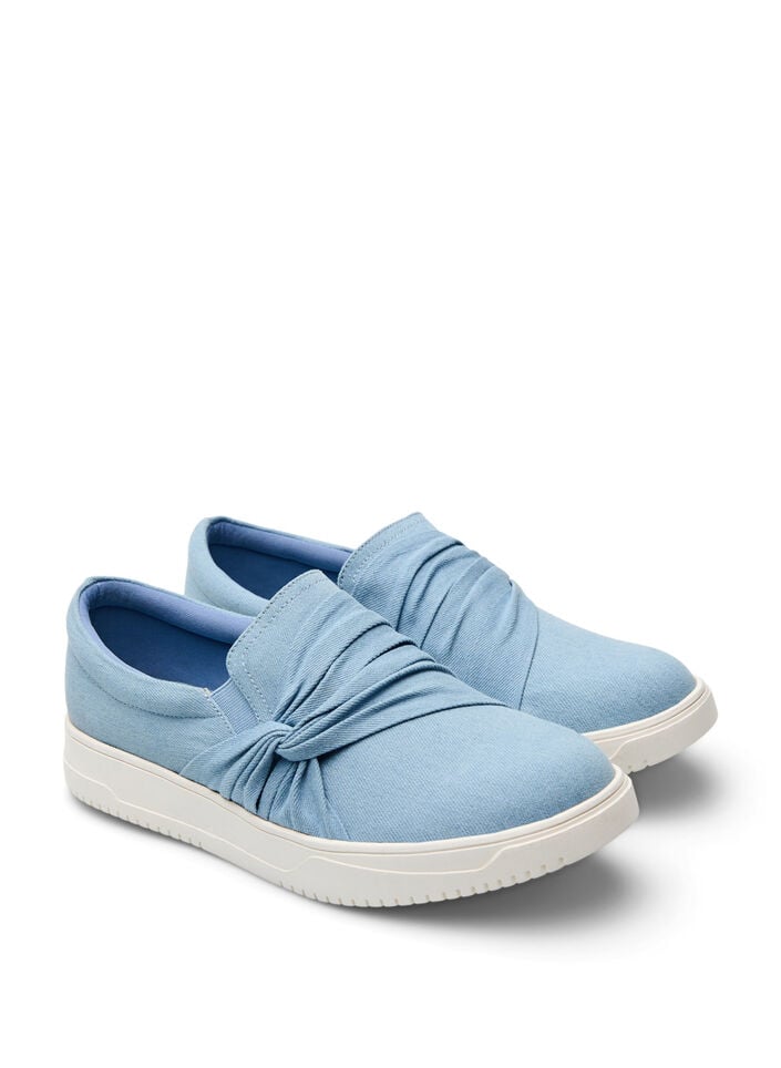 Extra-Weite - Slip-On mit Knotendetail, Blau, Packshot image number 1
