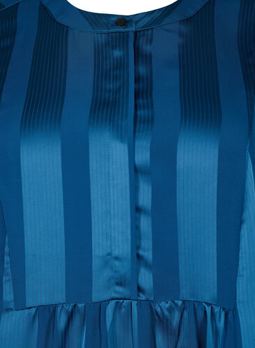 A-Linien-Kleid mit Streifen und 1/2-Ärmeln, Titan, Packshot image number 2