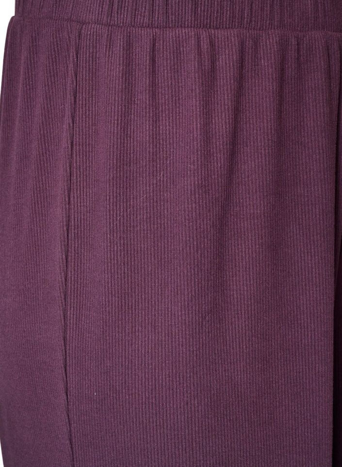 Hose aus geripptem Jersey mit weiten Beinen, Lila, Packshot image number 2