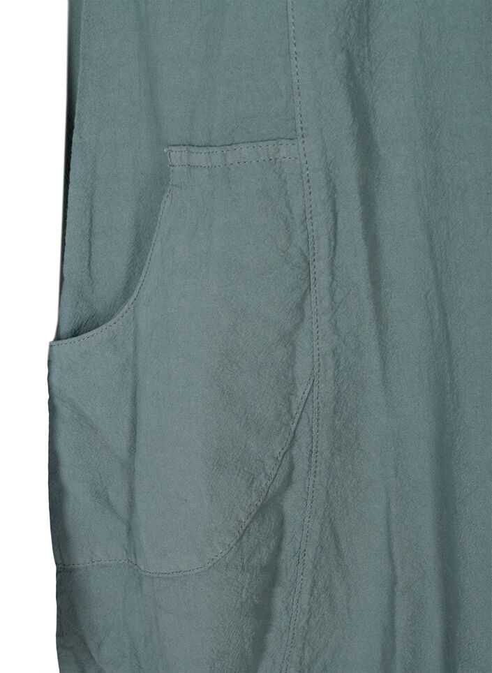 Kurzarm Kleid aus Baumwolle, Gr&uuml;n, Packshot image number 3