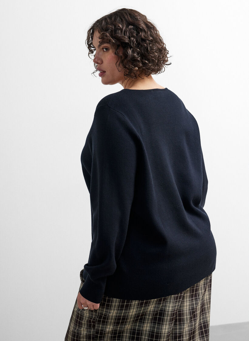 Strickjacke mit 2-Wege-Rei&szlig;verschluss, Schwarz, Model image number 2