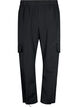 Cropped Cargohose mit verstellbarem Gummizug, Black, Packshot image number 0