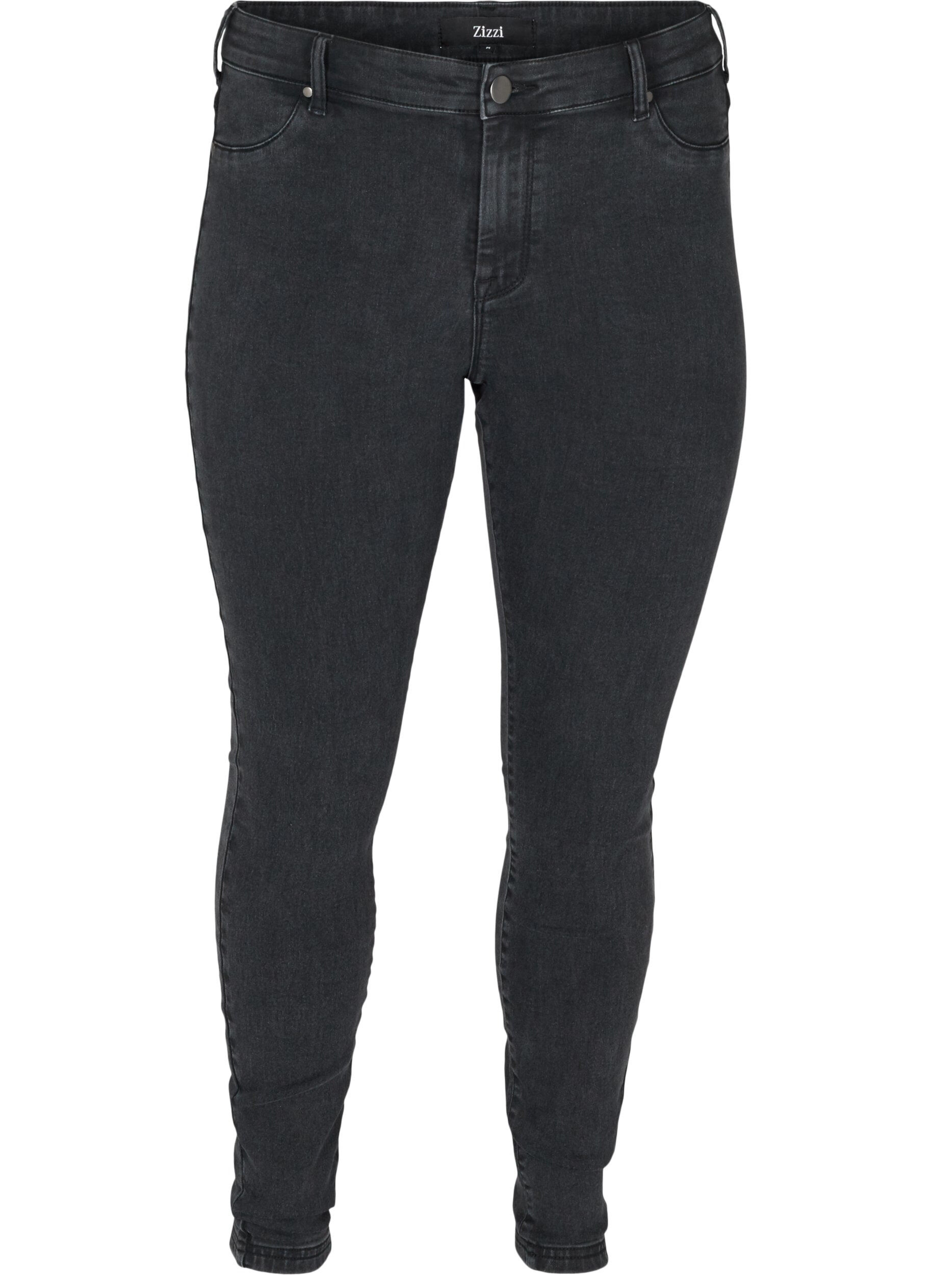 Zizzi Jeggings aus Baumwollmischung, Grey Denim, Packshot image number 0