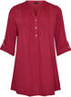 Tunika aus Baumwollmusselin mit Broderie Anglaise, Rot, Packshot image number 0
