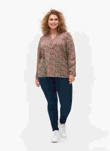 FLASH - Langärmelige Bluse mit Print, Multi Ditsy, Model image number 2