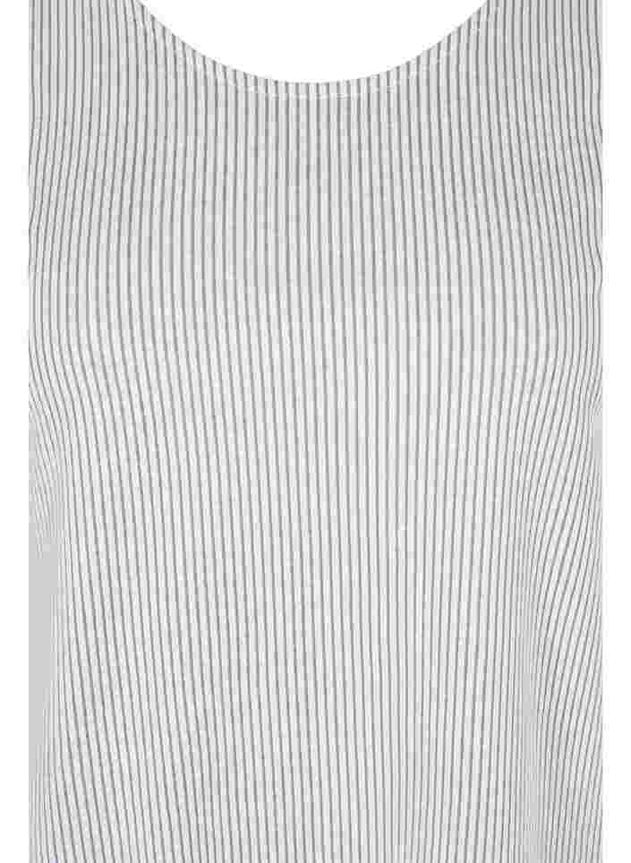Gestreifte Bluse mit 3/4 Ärmeln, Dusty Olive Stripe, Packshot image number 2