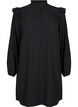 Kurzes Kleid mit R&uuml;schen und Glitzer , Schwarz, Packshot image number 0